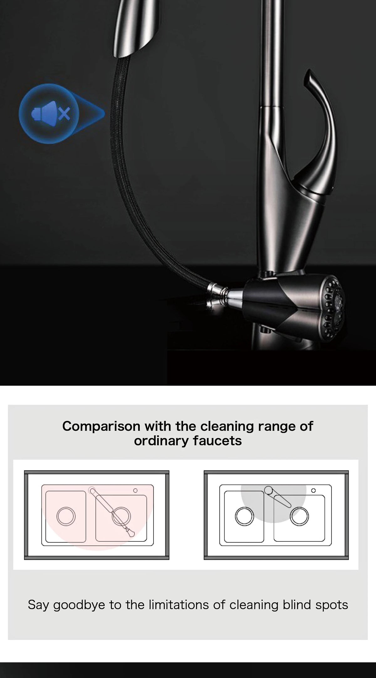 Luxury Black Brass Touch Switch Faucet Handle Ceramic