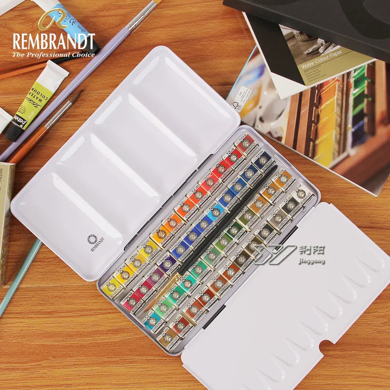 Rembrandt Artist Solid Watercolor Paint 48/36/24/12 Color Half