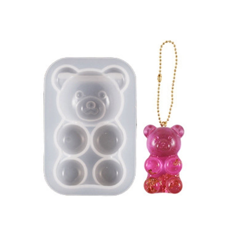 E0bf Diy Semi Three-Dimensional Bear Silicone Mold Epoxy