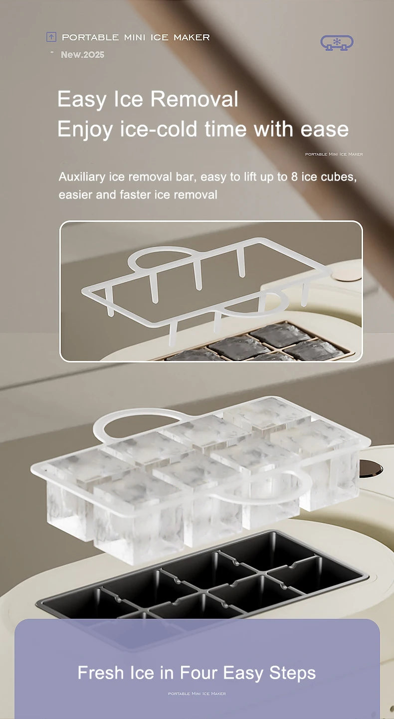110v/220v Small Ice Maker Mini Dormitory Office Camping