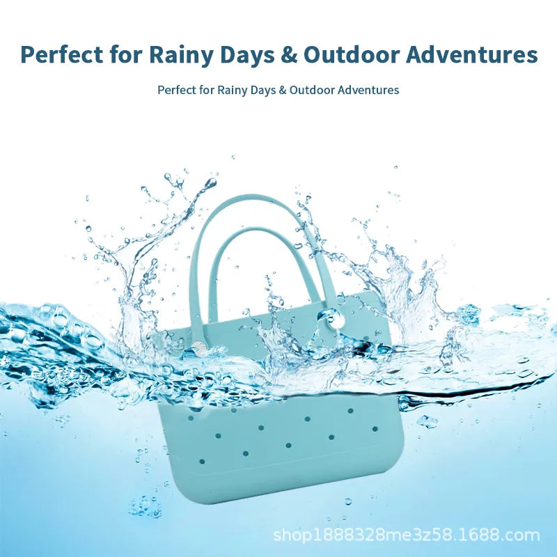 Durable Waterproof Eva Beach Bag Hole Pattern Handheld
