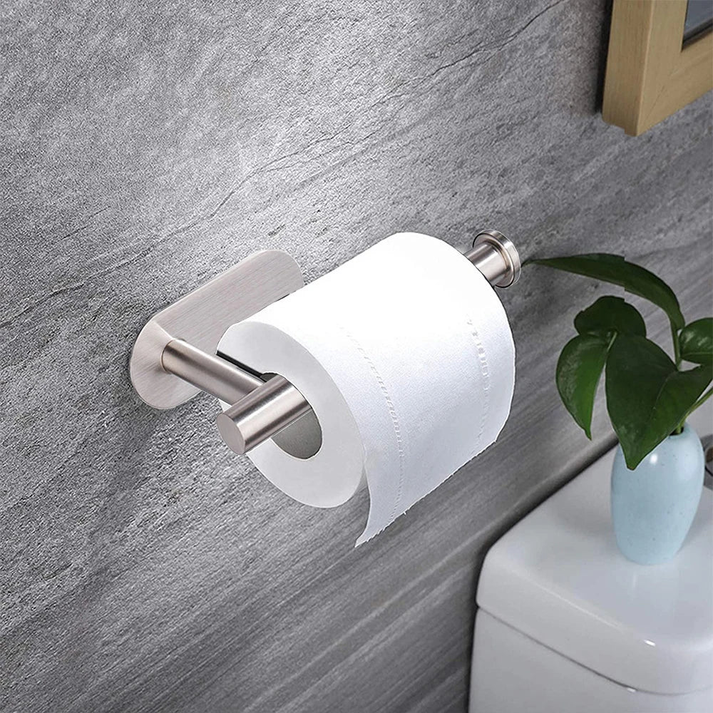 1/2pcs Paper Towel Holder Toilet Paper Holder Adhesive