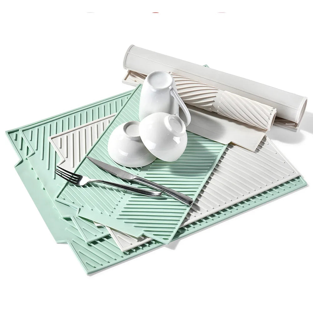 1pc Silicone Dish Drying Pad Non-Slip Dish Drying