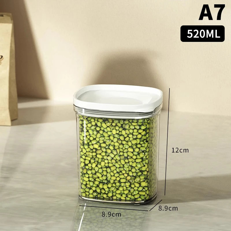 Airtight Sealed Plastic Food Storage Box Transparent Cereal