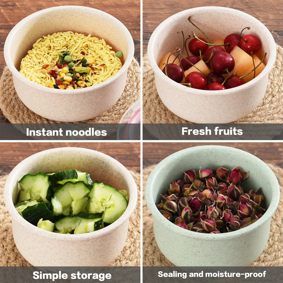 3pcs Food Storage Containers Bento Box Lightweight Food
