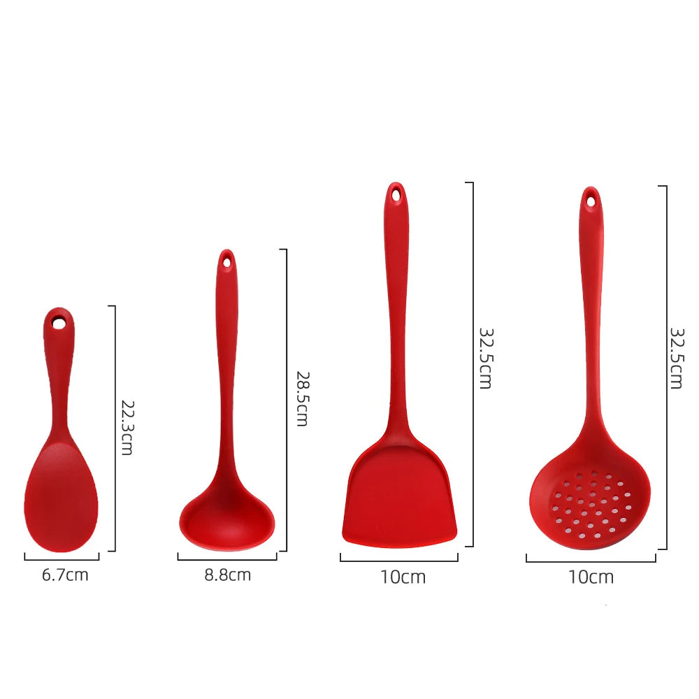 1-4pcs Non-Stick Spatula Shovel Soup Spoon Colander Rice