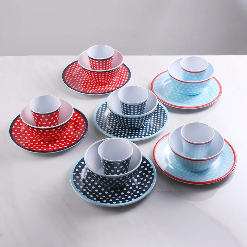 9in Imitation Porcelain Dinner Plate Serving Cake Tray