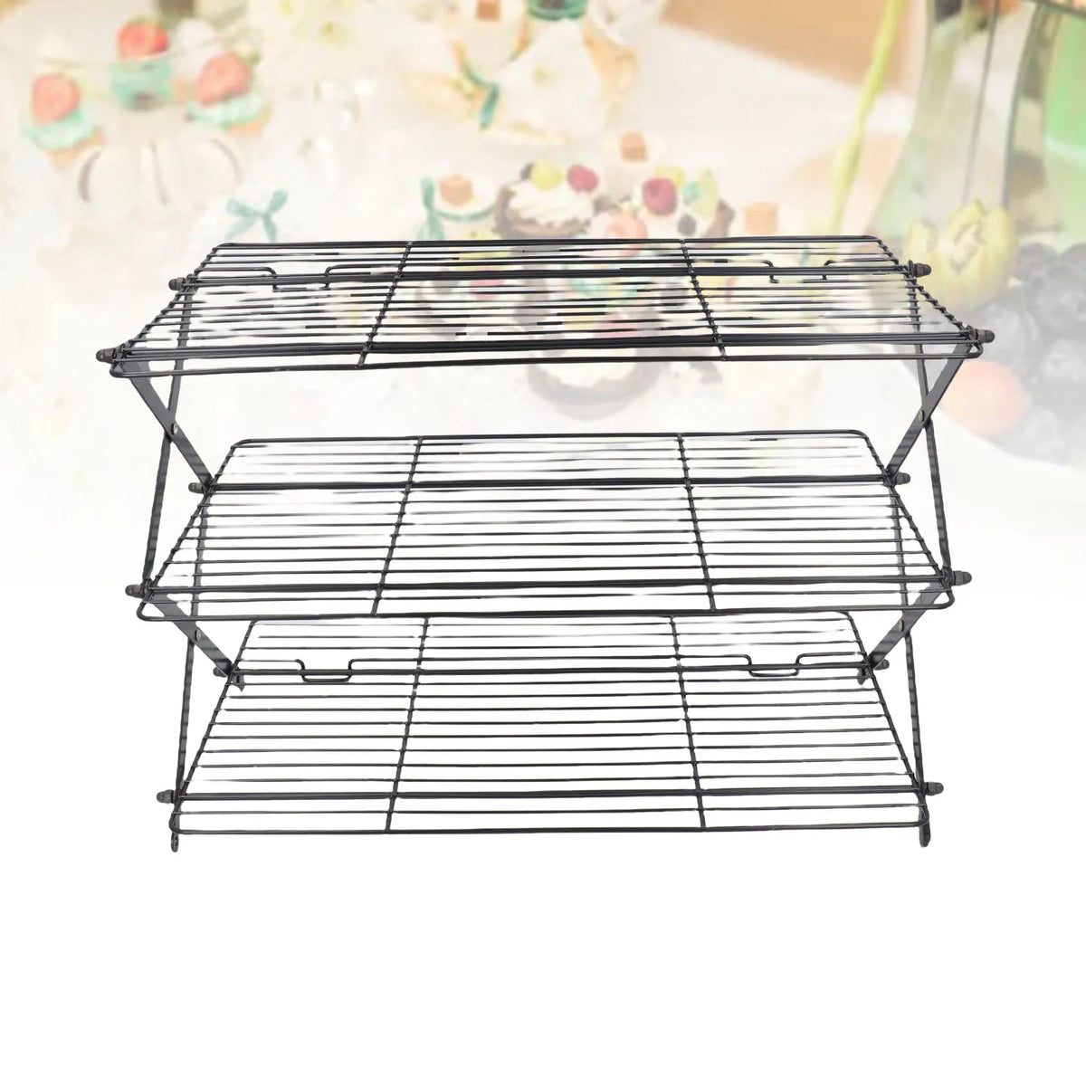 Multi Layer Baking Cooling Rack Foldable Rectangular Iron