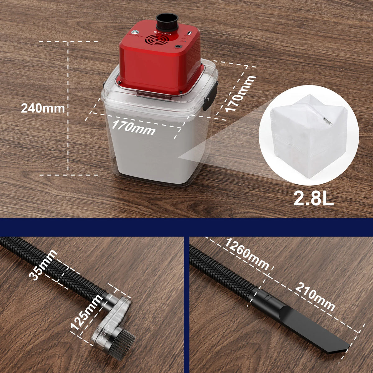 Two Trees M1 Vacuum Cleaner Spindle Filtering Purifying