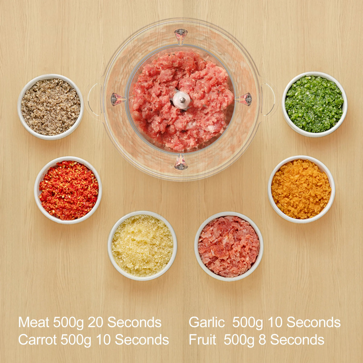 Biolomix 8l Glass Bowl Food Processor Chopper Two