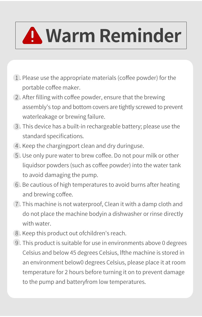 Starseeker Super58 Electric Espresso Machine Travel Coffee Maker