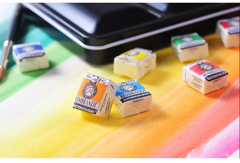 Rembrandt Artist Solid Watercolor Paint 48/36/24/12 Color Half