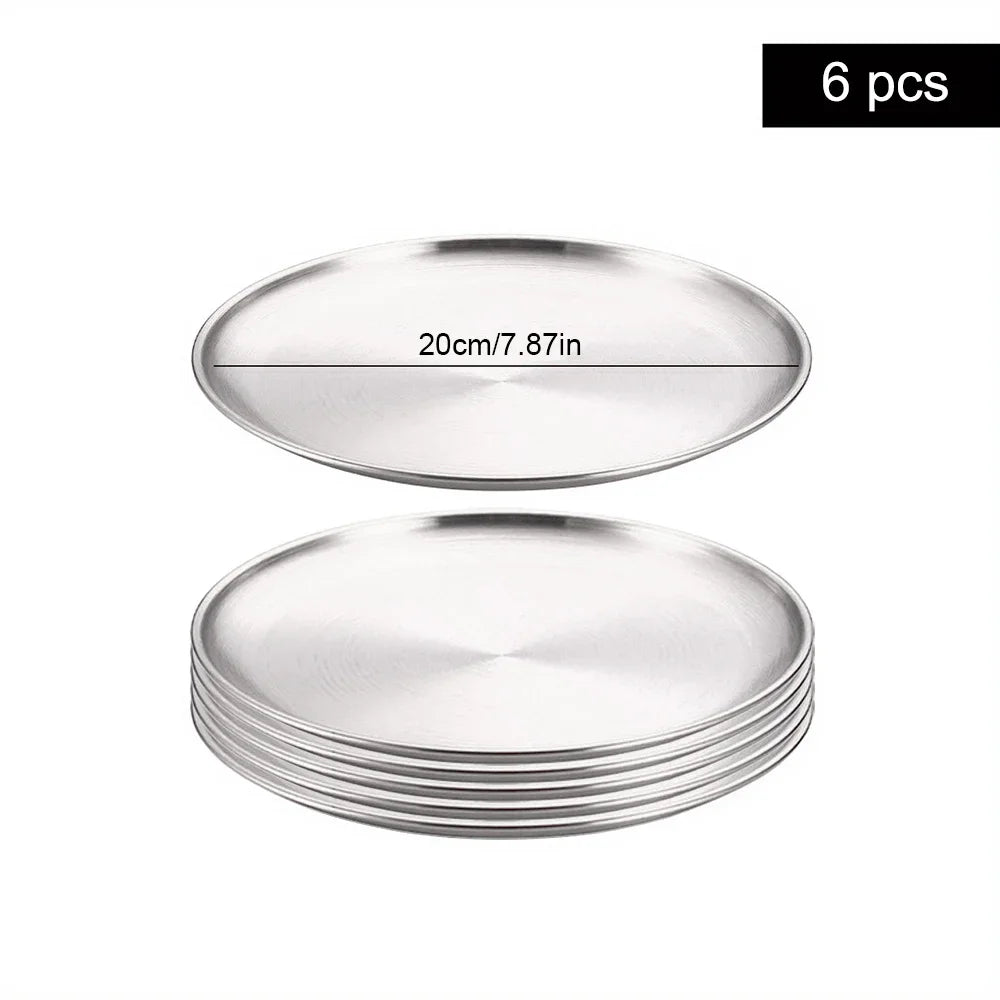 6pcs High Quality Stainless Steel Bone Spitting Dish