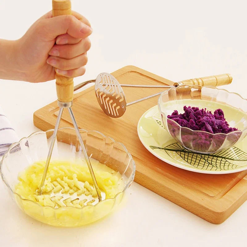 Potato Masher Smooth Mashed Potatoes Stainless Steel Creative