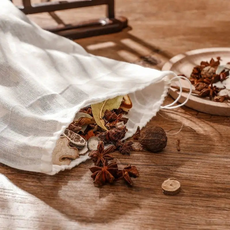 Pc 100 Cotton Cloth Bag Spice Strainer Mesh