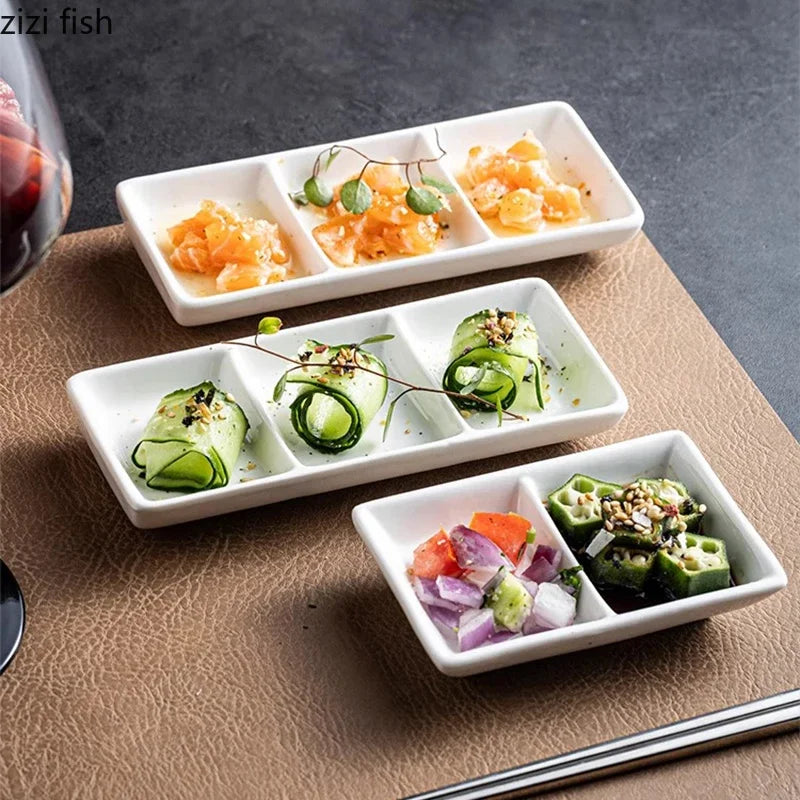 White Ceramic Seasoning Dish Sushi Dish Soy Sauce