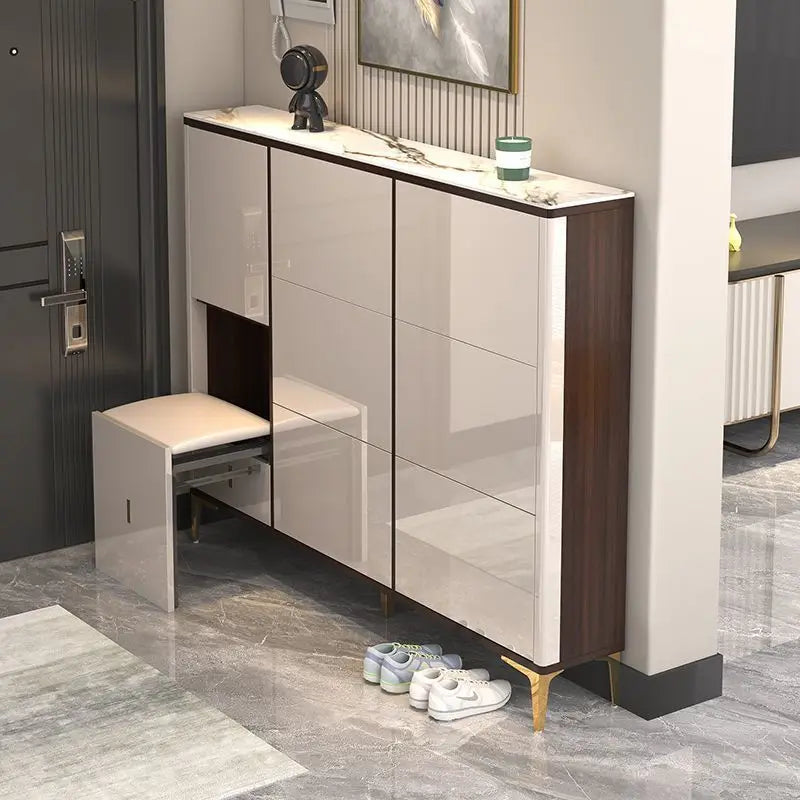 Luxury Ultra-Thin Shoe Cabinet Organizer Storage Living Room