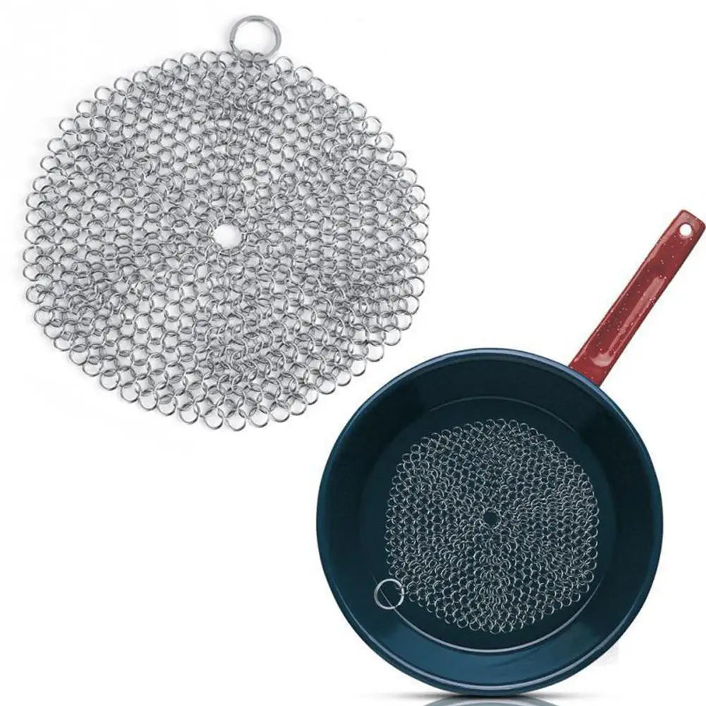 Cleaning Ring Stainless Steel Cleaner Chainmail Scrubber Brush