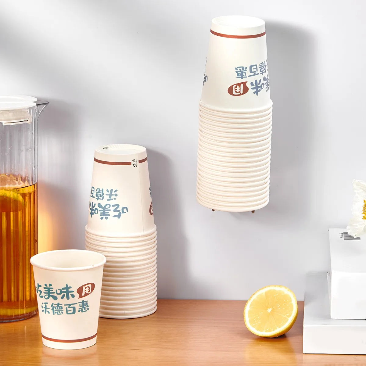 Wall Mounted Stainless Steel Disposable Cup Holder Water