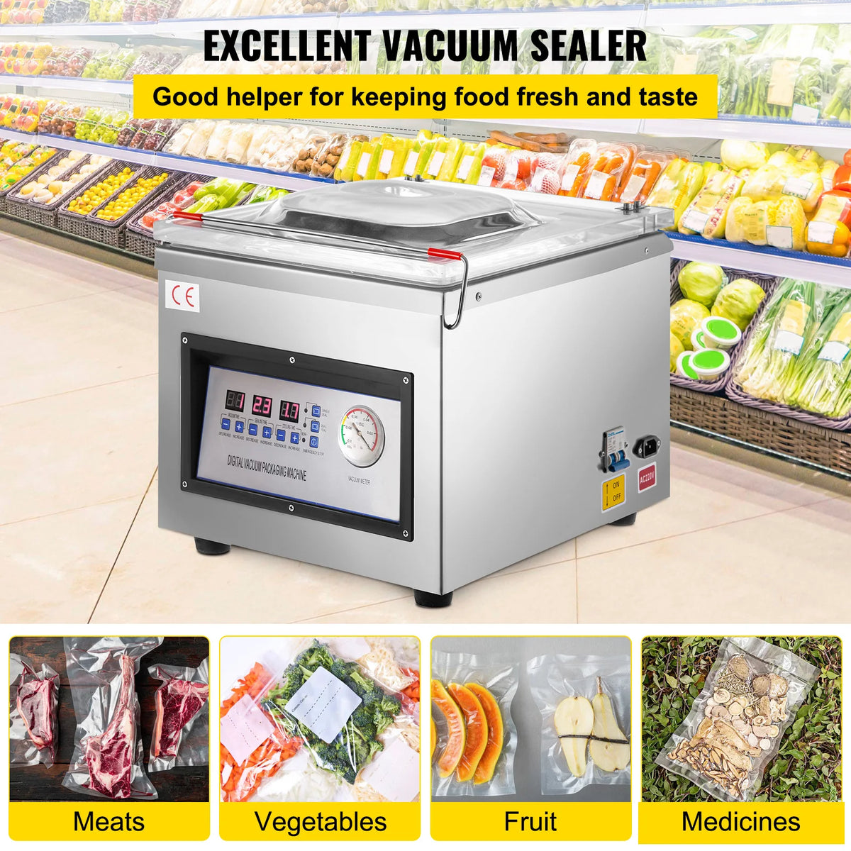 Succebuy Dz-260c Chamber Vacuum Sealer Food Packing Sealing