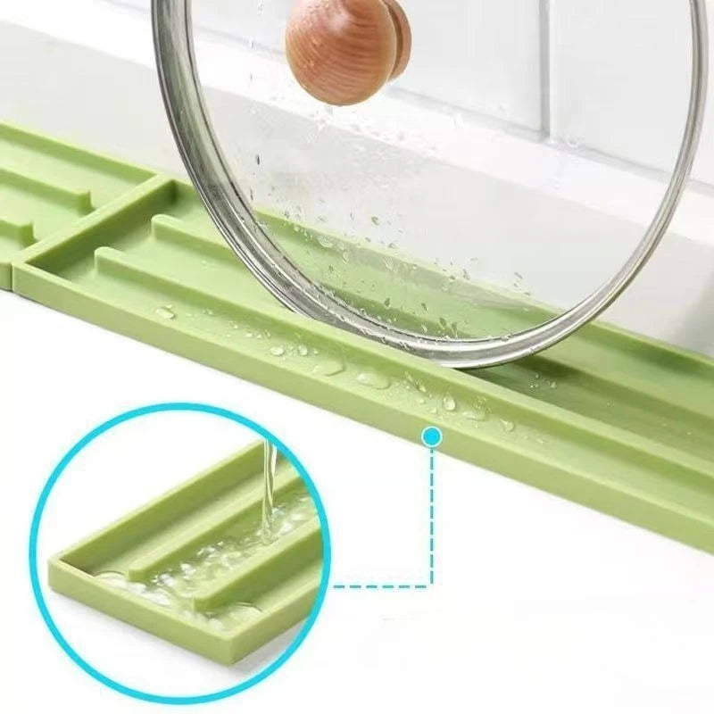 Sink Silicone Tray Drain Soap Sponge Storage Holder