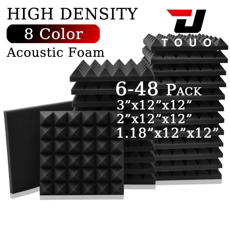 Touo Studio Acoustic Foam Panel 6/12/24/48 Soundproof Foam