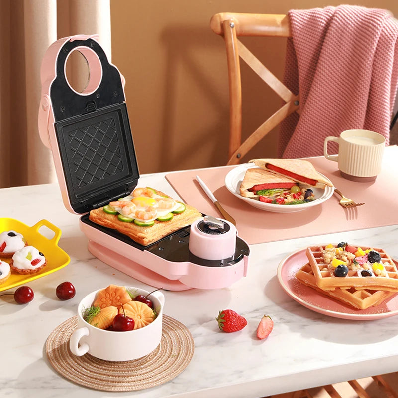 600w Electric Sandwich Maker Waffle Maker Multi-Baker Breakfast