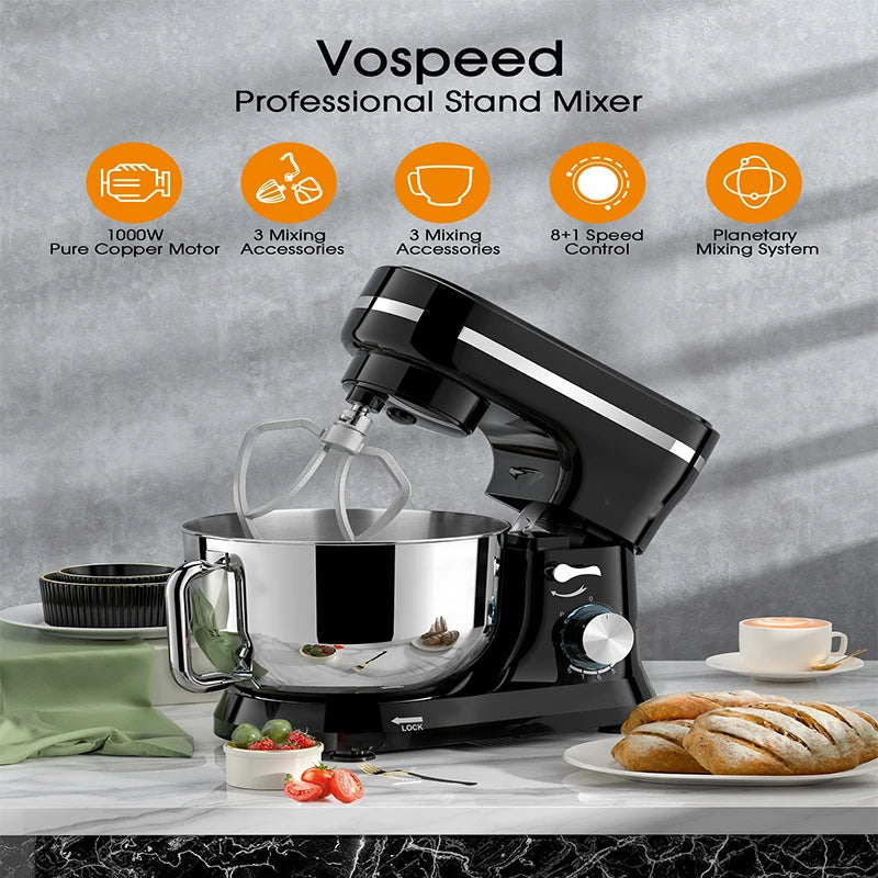 Powerful Stand Mixer Electric Blender Desktop Egg Whisk