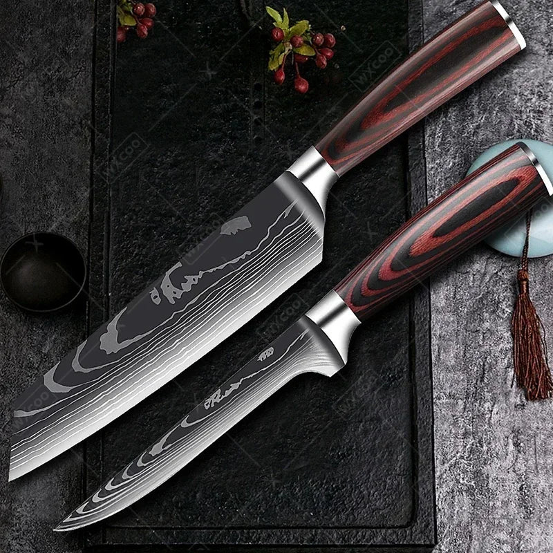 Wxcoo Damascus Pattern Chef Knife Professional Japanese Knives