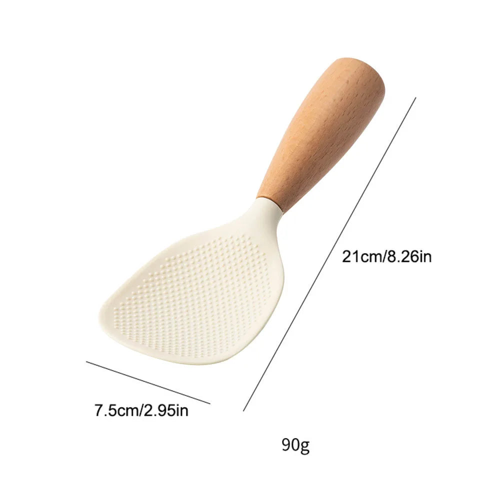 Non-Stick 1pcs Silicone Rice Spoon Cooking Spoon Anti-Scalding
