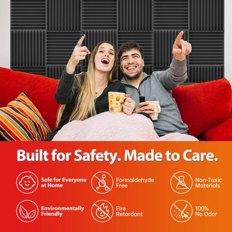 Touo Panel Soundproofing 6-48 Pack Studio Acoustic Foam