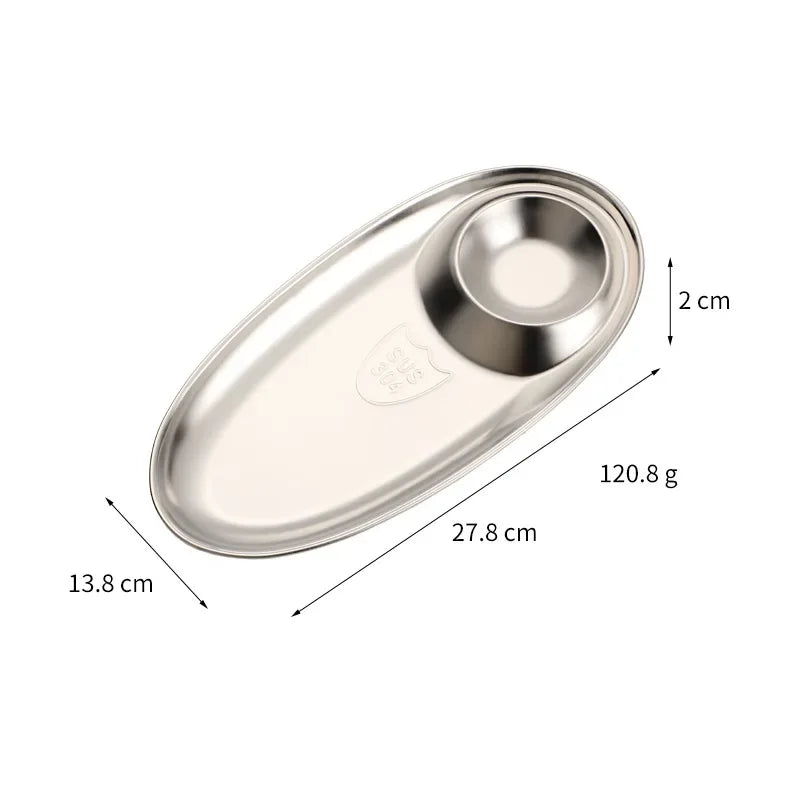 304 Stainless Steel Dinner Tray Lunch Container Snack