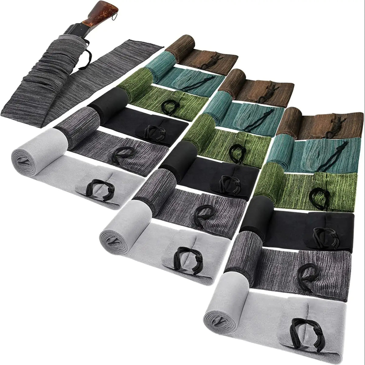 18pcs 55inch Elastic Tactical Storage Bag Dustproof Knitted