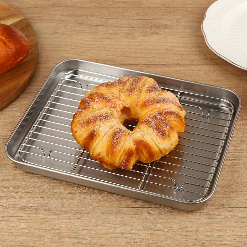 Stainless Steel Baking Pan Tray Wire Rack Cake