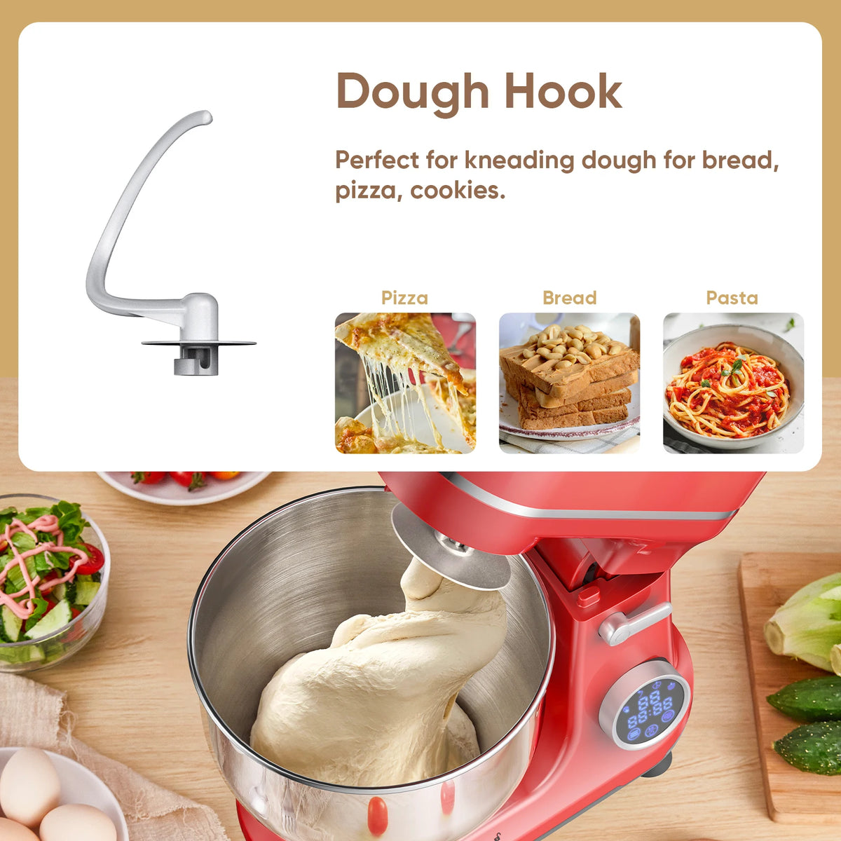 Biolomix Food Stand Mixer 1200w 11-Speeds Dc Motor
