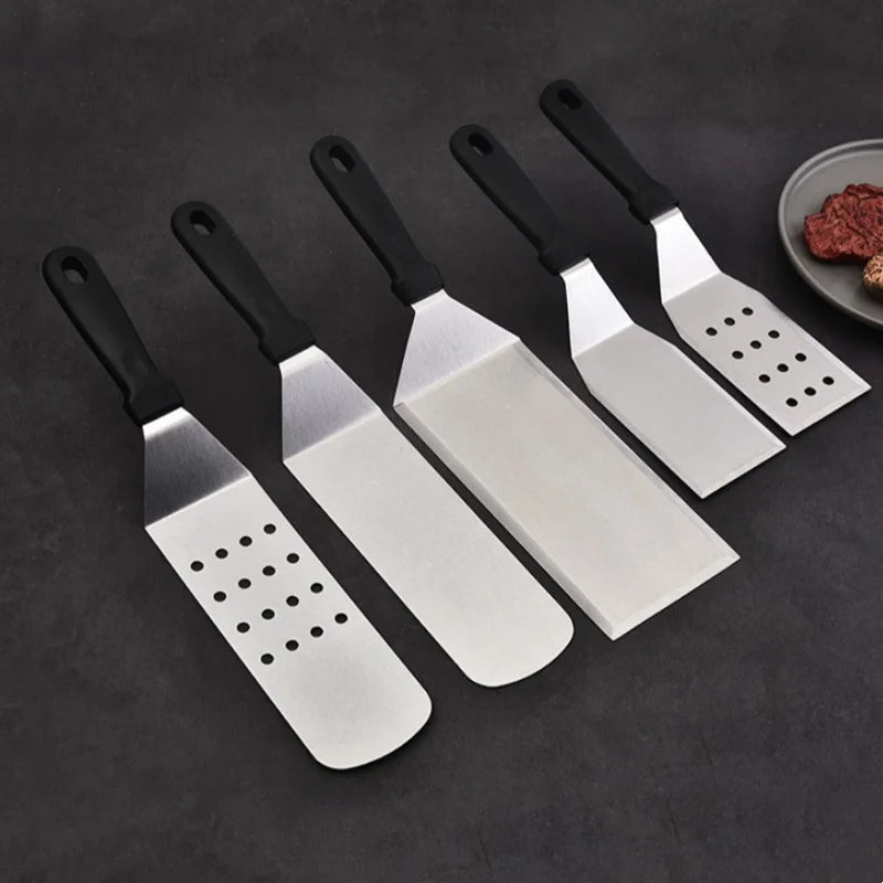 Stainless Steel Scraper Cooking Spatula Barbecue Spatula Plate