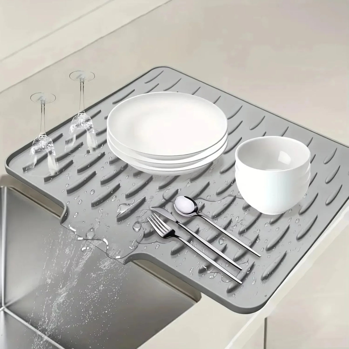 Model Silicone Drain Mat Sink Fruit Vegetable Dish