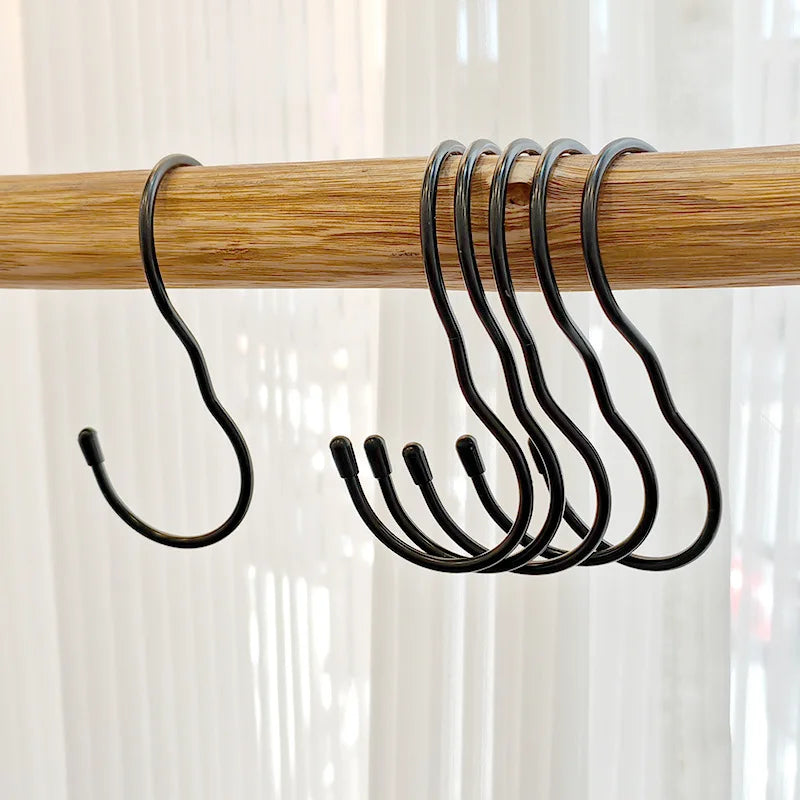 Shape Hooks Closet Hanging Twist Design Metal Bags