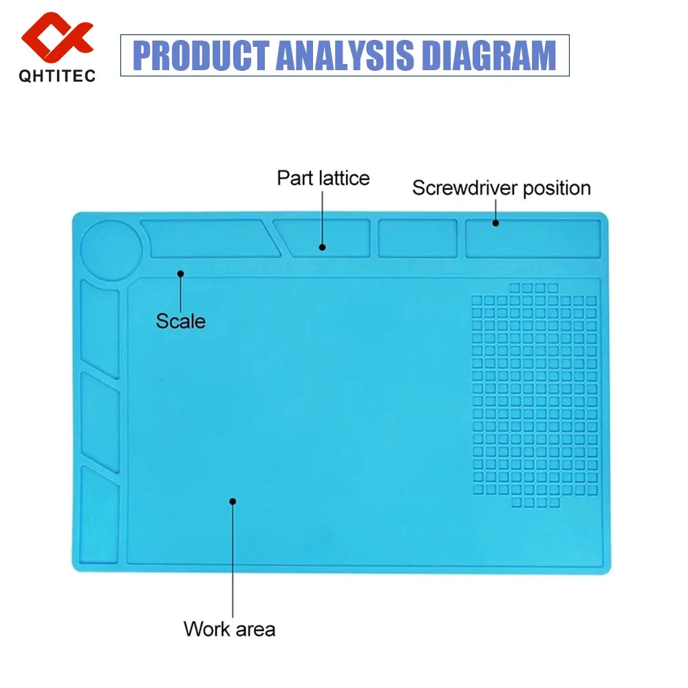Anti-Static Esd Soldering Silicone Mat Heat-Resistant Work Pad
