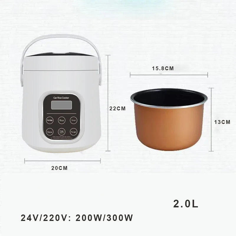 Car Rice Cooker 2l Electric Truck Multi-Cooker Soup