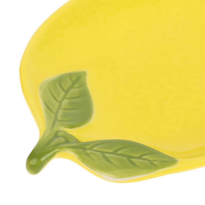 Creative Cartoon Lemon Shaped Ceramic Dish Salad Dish