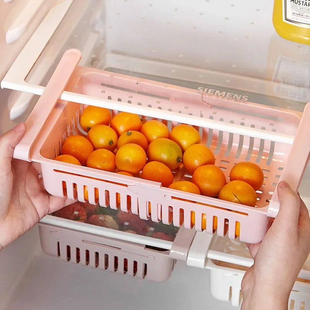 Fridge Organizer Storage Drawer Plastic Storage Box Container