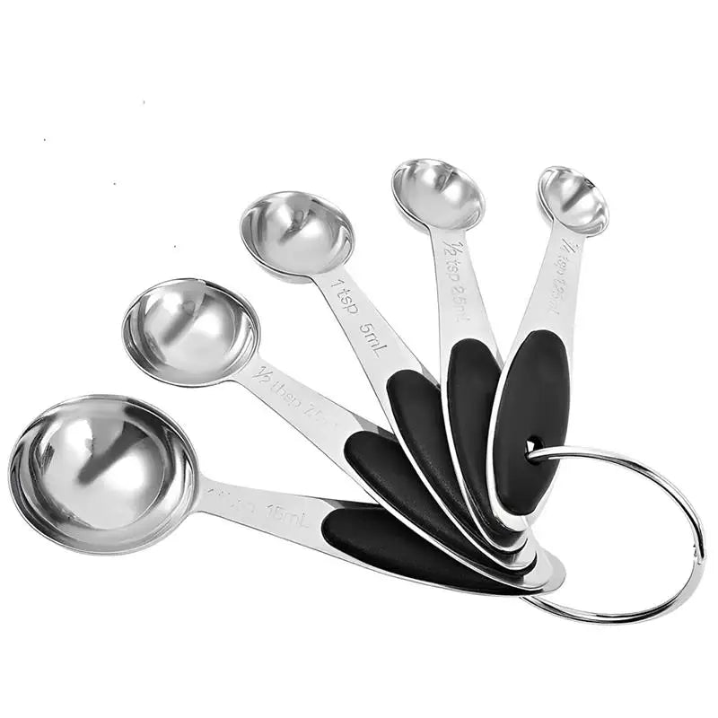 5pcs Stainless Steel Measuring Cups Spoons Baking Cake