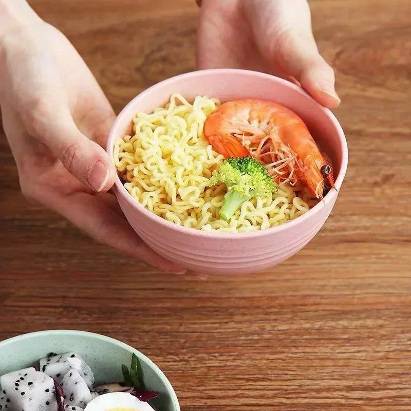 Children Bowl Sustainable Wheat Straw Tableware Kids Family