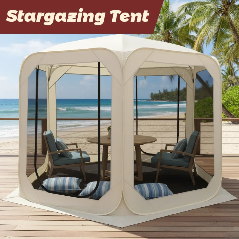 Uv Protective Pop-Up Screen Tent Sunshade Grasslands Beaches