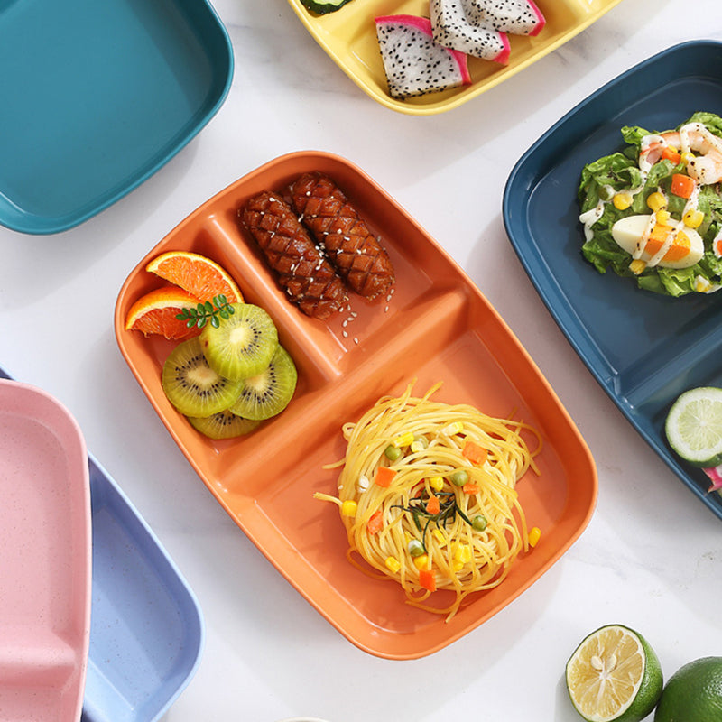 Divided Dish Diet Reusable Dinner Plate Dinnerware Portion