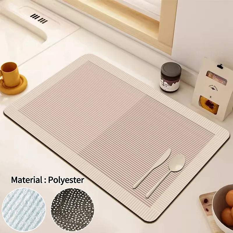 Dish Drying Mat Sink Splash Guard Super Absorbent