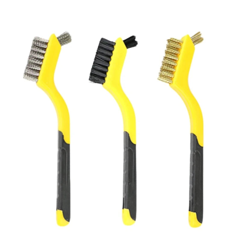 Wire Brush Nylon/Brass/Stainless Steel Bristles Curved Handle
