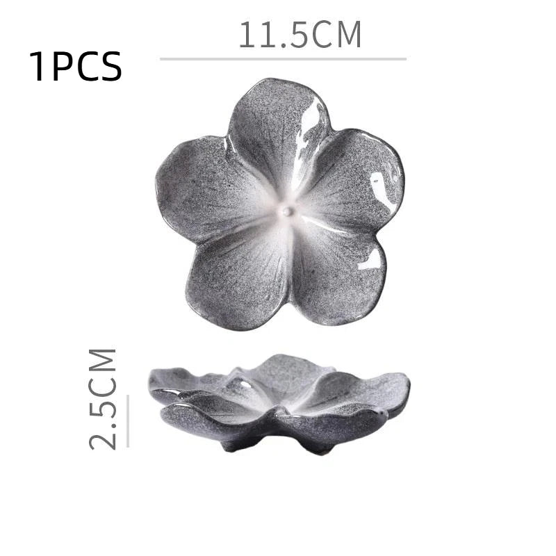 1pcs Ceramic Craft Dish Flower Shaped Small Dish