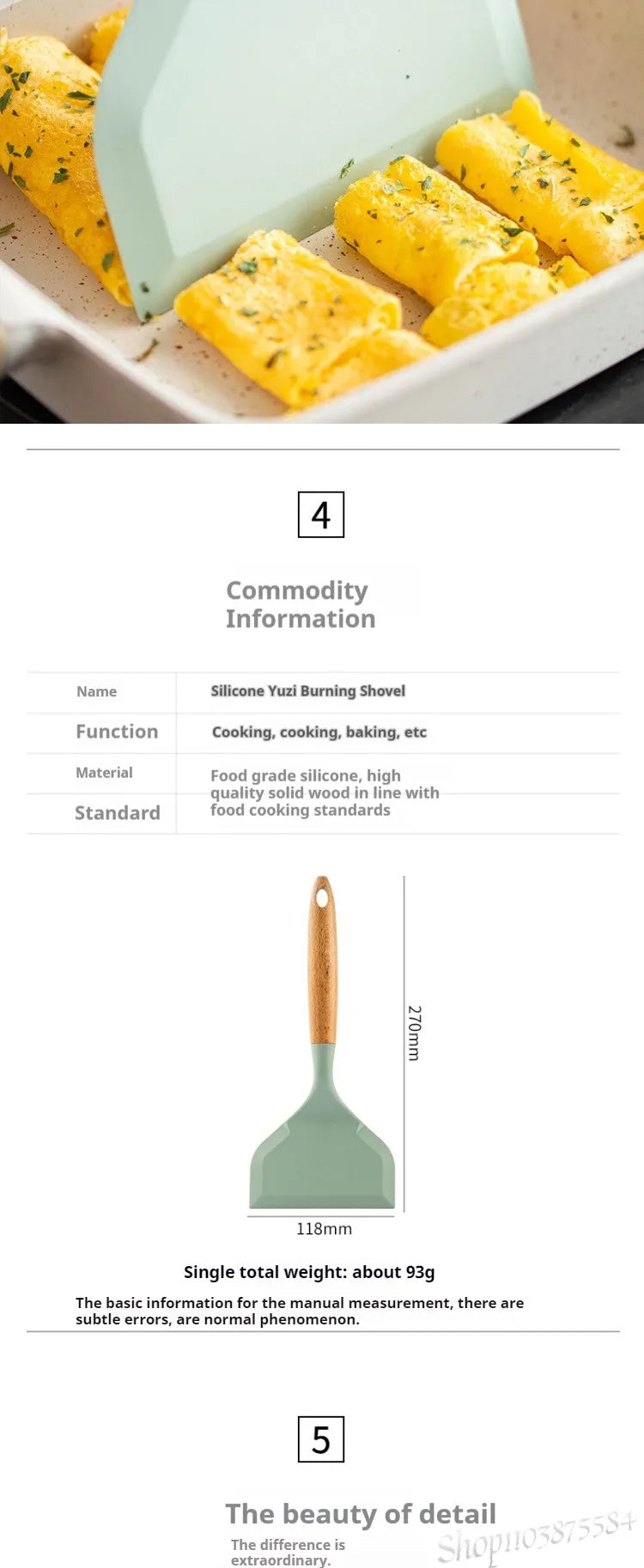 Silicone Spatula Cooking Utensils Beef Meat Egg Scraper